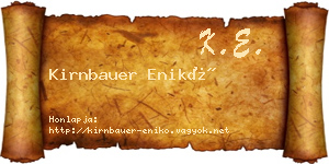 Kirnbauer Enikő névjegykártya