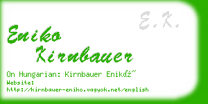 eniko kirnbauer business card